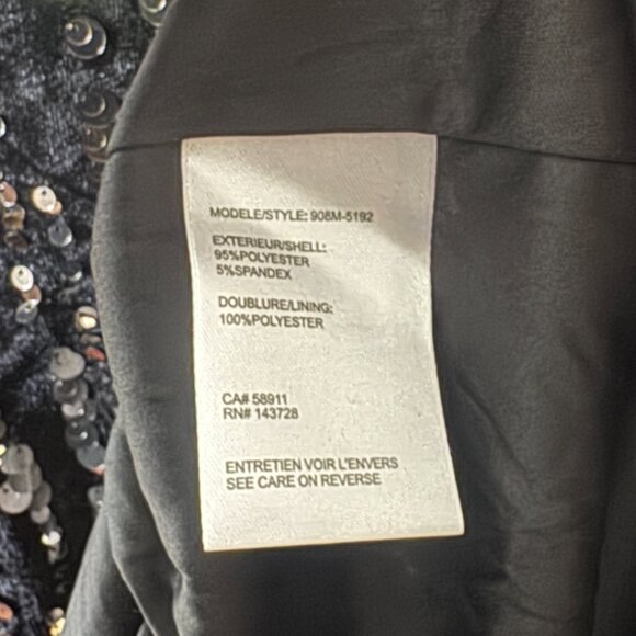 Tribal Femme Black Velvet Spangle Dress NWT - Picture 5 of 5